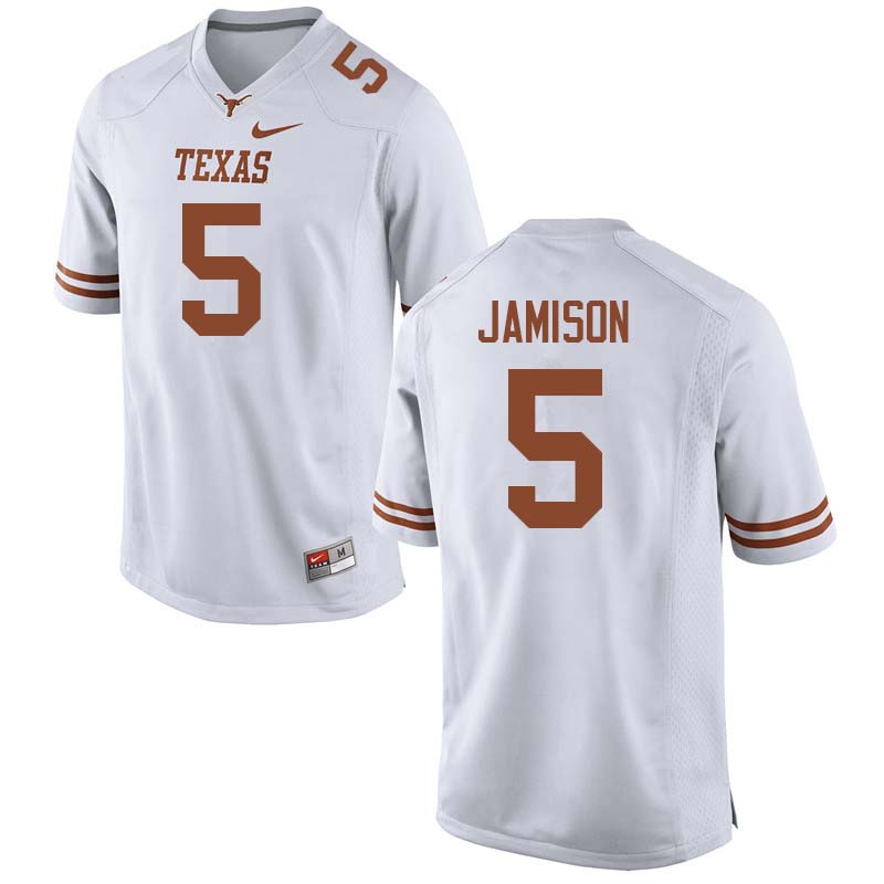 Men #5 D'Shawn Jamison Texas Longhorns College Football Jerseys Sale-White